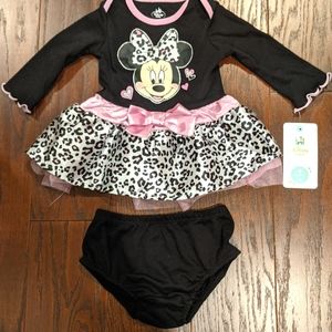 NWT Disney baby Minnie Mouse dress with bloomer, size 6M